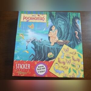 Disney Pocahontas Puzzle with Stickers - Red and Blue